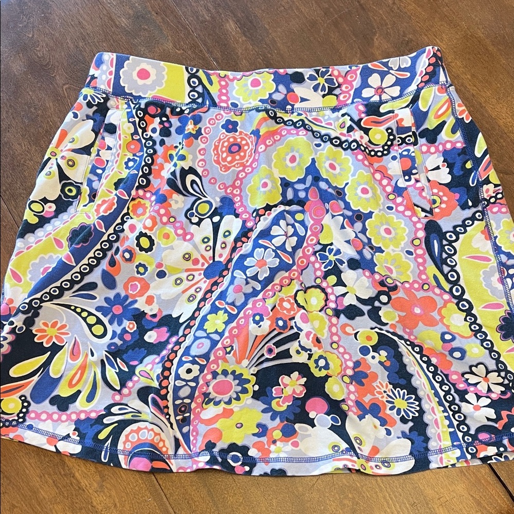 Talbots Multicolor Paisley Mini Skort